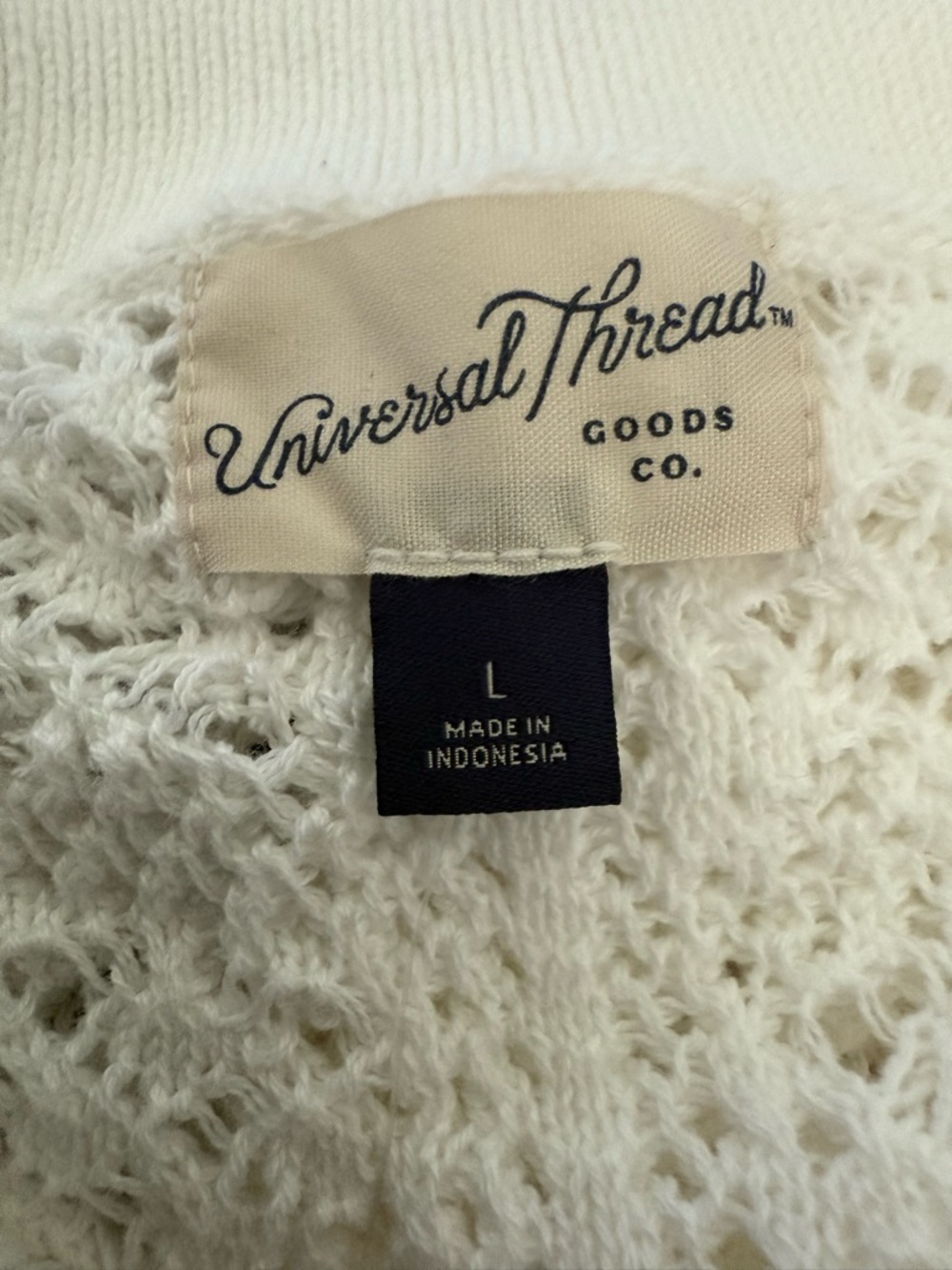Universal Thread White Openwork Knit Button-Front Cardigan - Picture 8 of 11
